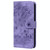 For iPhone SE 2022 / SE 2020 / 8 / 7 Cartoon Sakura Cat Embossed Leather Case(Purple)