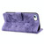 For iPhone SE 2022 / SE 2020 / 8 / 7 Cartoon Sakura Cat Embossed Leather Case(Purple)