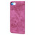 For iPhone SE 2022 / SE 2020 / 8 / 7 Cartoon Sakura Cat Embossed Leather Case(Rose Red)