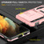 For Samsung Galaxy S21 Ultra 5G Armor PC + TPU Camera Shield Phone Case(Rose Gold)