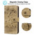 For iPhone 13 Pro Max Cartoon Sakura Cat Embossed Leather Case (Brown)