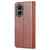 For Honor X40i AZNS Sheepskin Texture Flip Leather Phone Case(Brown)