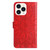 For iPhone 14 Pro Max Embossed Sunflower Leather Phone Case (Red)