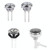 Toilet Tank Stainless Steel Spring Single and Double Buttons, Spec: 1 Button 38mm