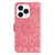 For iPhone 14 Pro Embossed Sunflower Leather Phone Case(Pink)