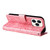 For iPhone 14 Pro Embossed Sunflower Leather Phone Case(Pink)