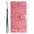 For iPhone 14 Pro Max Embossed Sunflower Leather Phone Case (Pink)