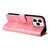 For iPhone 14 Pro Max Embossed Sunflower Leather Phone Case (Pink)