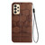 For Samsung Galaxy A13 4G Football Texture Magnetic Leather Flip Phone Case(Brown)