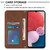 For Samsung Galaxy A13 4G Football Texture Magnetic Leather Flip Phone Case(Brown)