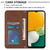 For Samsung Galaxy A13 5G Football Texture Magnetic Leather Flip Phone Case(Brown)