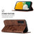 For Samsung Galaxy A13 5G Football Texture Magnetic Leather Flip Phone Case(Brown)