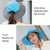 9002 Summer Women Outdoor Sun Hats Fisherman Hat With Ponytail Hole(Monochrome Adult Black)