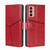For Samsung Galaxy M13 Geometric Stitching Horizontal Flip Leather Phone Case(Red)