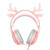 SOYTO SY-G25 Antlers RGB HD Microphone 3D Space Sound Wired Gaming Headset(Pink)