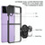 For Samsung Galaxy Z Flip4 JUNSUNMAY TPU Frame PC Ring Phone Case(Black)