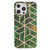 For iPhone 14 Pro Electroplating Soft TPU Phone Case(Green Rhombus)