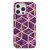 For iPhone 14 Pro Max Electroplating Soft TPU Phone Case (Purple Rhombus)