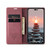 For iPhone 14 Pro Max CaseMe-013 Multifunctional Retro Frosted Leather Phone Case (Wine Red)