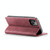 For iPhone 14 CaseMe-013 Multifunctional Retro Frosted Leather Phone Case (Wine Red)