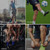 2PCS Sports Outdoor Basketball Ride Honeycomb Anti -Collision Leg Protection M( Blue)