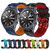 For Xiaomi Haylou RS4 LS12 22mm Football Pattern Two-Color Silicone Strap(Black+Grey)