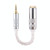 ZS0021 2.5mm Male to 4.4mm Female Balance Adapter Cable (Silver)