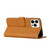 For iPhone 14 Pro Max Stitching Calf Texture Buckle Leather Phone Case (Yellow)
