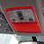 Car Carbon Fiber Front Reading Light Panel Decorative Sticker for Toyota RAV4 2006-2013, Left and Right Drive (Red)