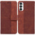 For Tecno Pova 3 LE7 Geometric Embossed Leather Phone Case(Brown)