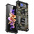 For Samsung Galaxy Z Flip4 5G Camouflage Armor Shockproof TPU + PC Magnetic Protective Phone Case with Holder(Army Green)