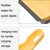 3PCS Sanitary Wall Cleaning Brush Bathroom Tile Brush(Yellow)