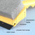 3PCS Sanitary Wall Cleaning Brush Bathroom Tile Brush(Yellow)