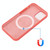 For iPhone 14 Plus Shockproof Silicone Magsafe Case (Pink Orange)