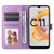 For OPPO Realme C11 2021 / C20 Embossed Sunflower Leather Phone Case(Purple)