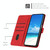 For Samsung Galaxy S20+ Skin Feel Heart Pattern Leather Phone Case With Lanyard(Red)