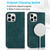 For iPhone 13 Pro Wireless Charging Magsafe Leather Phone Case (Blue)