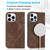 For iPhone 13 Pro Wireless Charging Magsafe Leather Phone Case (Coffe)
