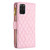 For Samsung Galaxy S20+ Diamond Lattice Zipper Wallet Leather Flip Phone Case(Pink)