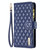 For Samsung Galaxy A33 5G Diamond Lattice Zipper Wallet Leather Flip Phone Case(Blue)