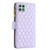 For Samsung Galaxy A22 5G Diamond Lattice Zipper Wallet Leather Flip Phone Case(Purple)