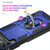 For Samsung Galaxy Z Flip4 Shockproof TPU + PC Phone Case with Holder(Blue)