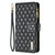 For Samsung Galaxy S20 Diamond Lattice Zipper Wallet Leather Flip Phone Case(Black)