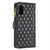 For Samsung Galaxy S20 Diamond Lattice Zipper Wallet Leather Flip Phone Case(Black)