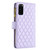 For Samsung Galaxy S20 Diamond Lattice Zipper Wallet Leather Flip Phone Case(Purple)