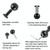 Ball Head Adapter Adjustable Screw Fixed Mount  Camera Underwater Diving Photography Lights Bracket(1/4 Inch  Black)