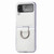 For Samsung Galaxy Z Flip4 Colorful Ring Hinged Folding Phone Case(White)