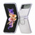 For Samsung Galaxy Z Flip4 Colorful Ring Hinged Folding Phone Case(White)