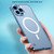 For iPhone 14 Plus Metal Frame Frosted PC Shockproof MagSafe Case (Ocean Blue)