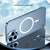 For iPhone 14 Metal Frame Frosted PC Shockproof MagSafe Case (Ocean Blue)